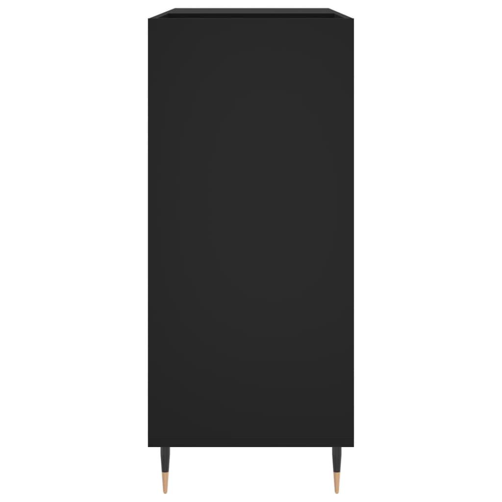 vidaXL Δισκοθήκη Μαύρη 84,5 x 38 x 89 εκ. από Επεξεργασμένο Ξύλο