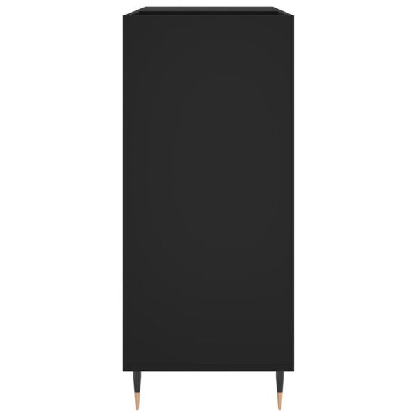 vidaXL Δισκοθήκη Μαύρη 84,5 x 38 x 89 εκ. από Επεξεργασμένο Ξύλο