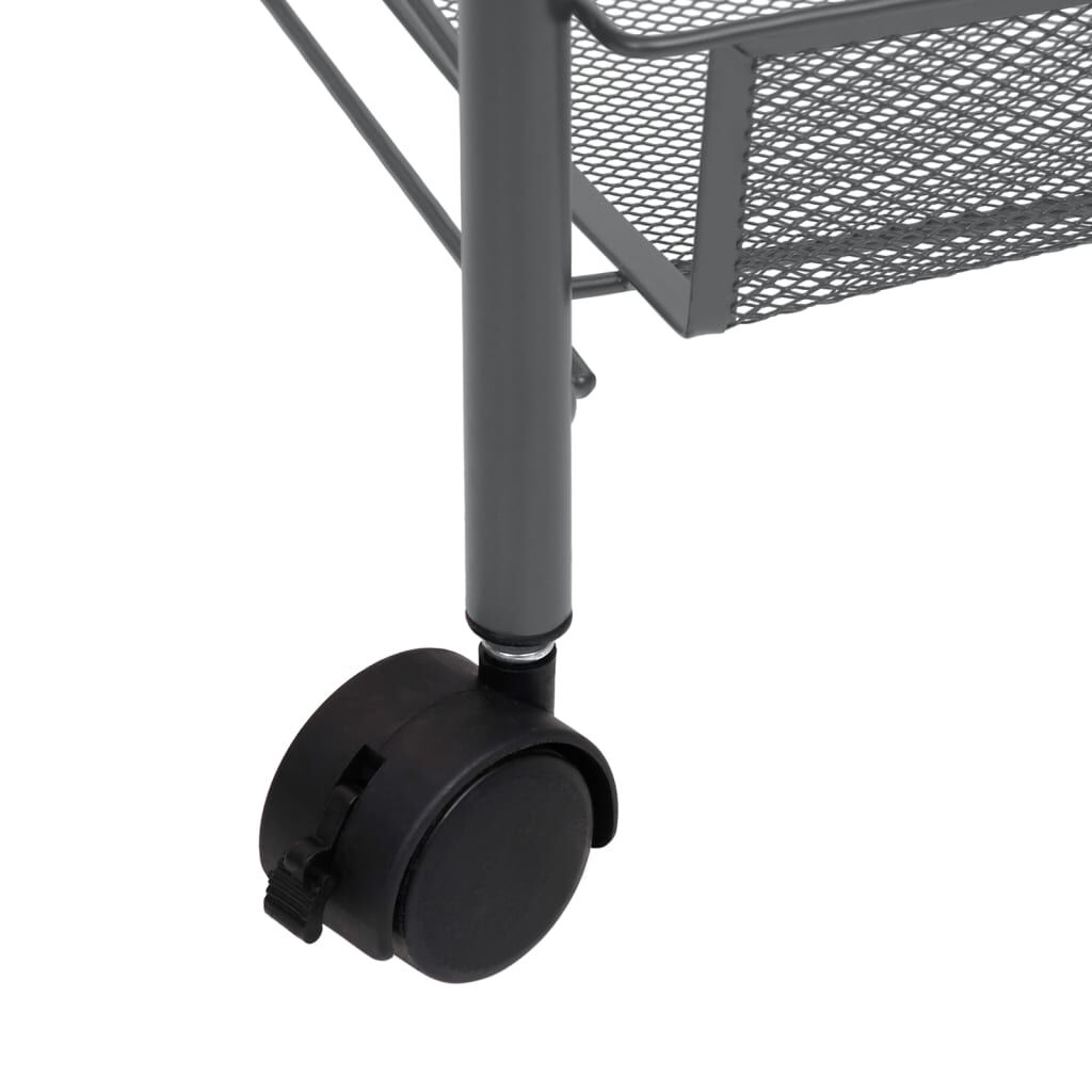 vidaXL Τρόλεϊ Κουζίνας 5 Επιπέδων Γκρι 46 x 26 x 105 εκ. Σιδερένιο