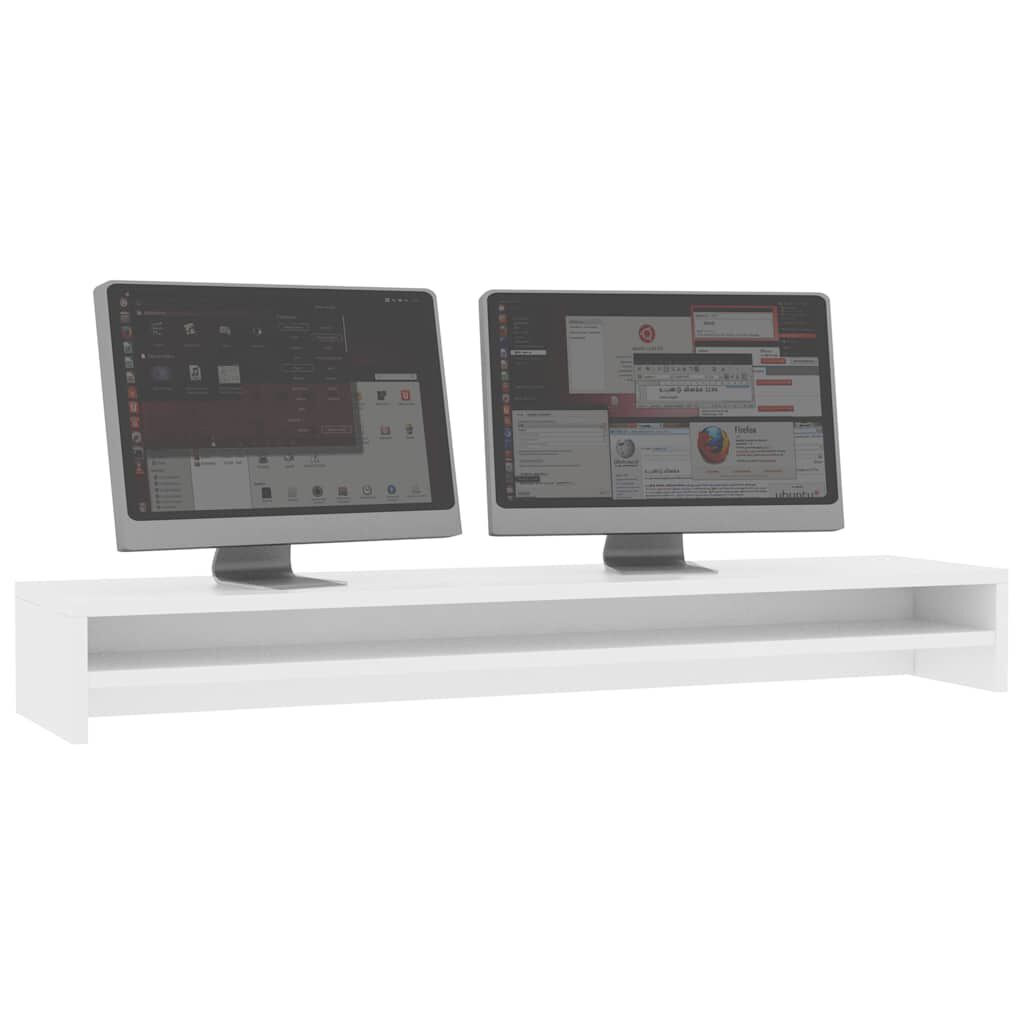 vidaXL Βάση Οθονών Λευκή 100 x 24 x 13 εκ. από Επεξ. Ξύλο