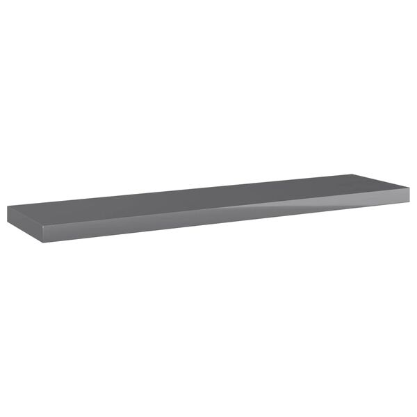 vidaXL Ράφια Βιβλιοθήκης 4 τεμ. Γυαλ. Γκρι 40x10x1,5 εκ. Μοριοσανίδα