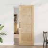 vidaXL Σετ Συρόμενης Πόρτας Φυσικό και λευκό 73.5 x 198.5 εκ.