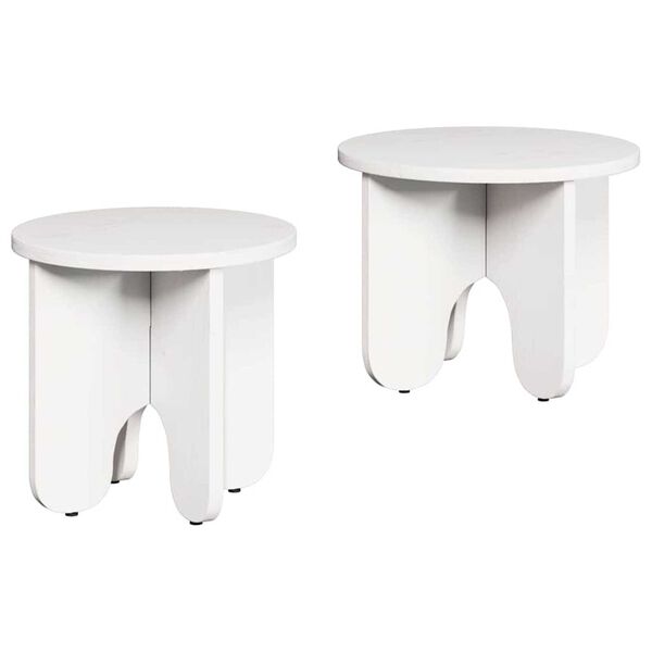 vidaXL Τραπεζάκι σαλονιού 2 pcs Λευκό 39.5 x 39.5 x 30 εκ.