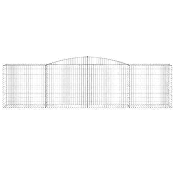 vidaXL Συρματοκιβώτια Τοξωτά 2 τεμ. 400x50x100/120 εκ. Γαλβαν. Ατσάλι