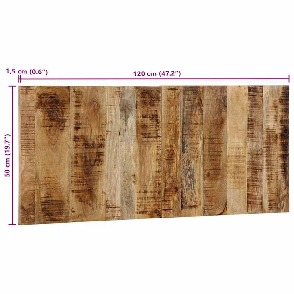 vidaXL κεφαλάρι 120 cm μασίφ ακατέργαστο ξύλο Mango