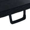 vidaXL Τραπέζι Κήπου Πτυσσόμ. Μαύρο 180x75x72 εκ. HDPE Απομίμηση Ρατάν