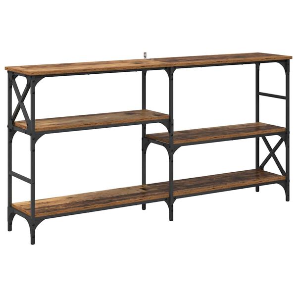 vidaXL &Tau;&rho;&alpha;&pi;έ&zeta;&iota; &kappa;&omicron;&nu;&sigma;ό&lambda;&alpha;&sigmaf; &mu;&epsilon; &rho;ά&phi;&iota; &Pi;&alpha;&lambda;&iota;ό &xi;ύ&lambda;&omicron; 150 x 29 x 76,5 &epsilon;&kappa;