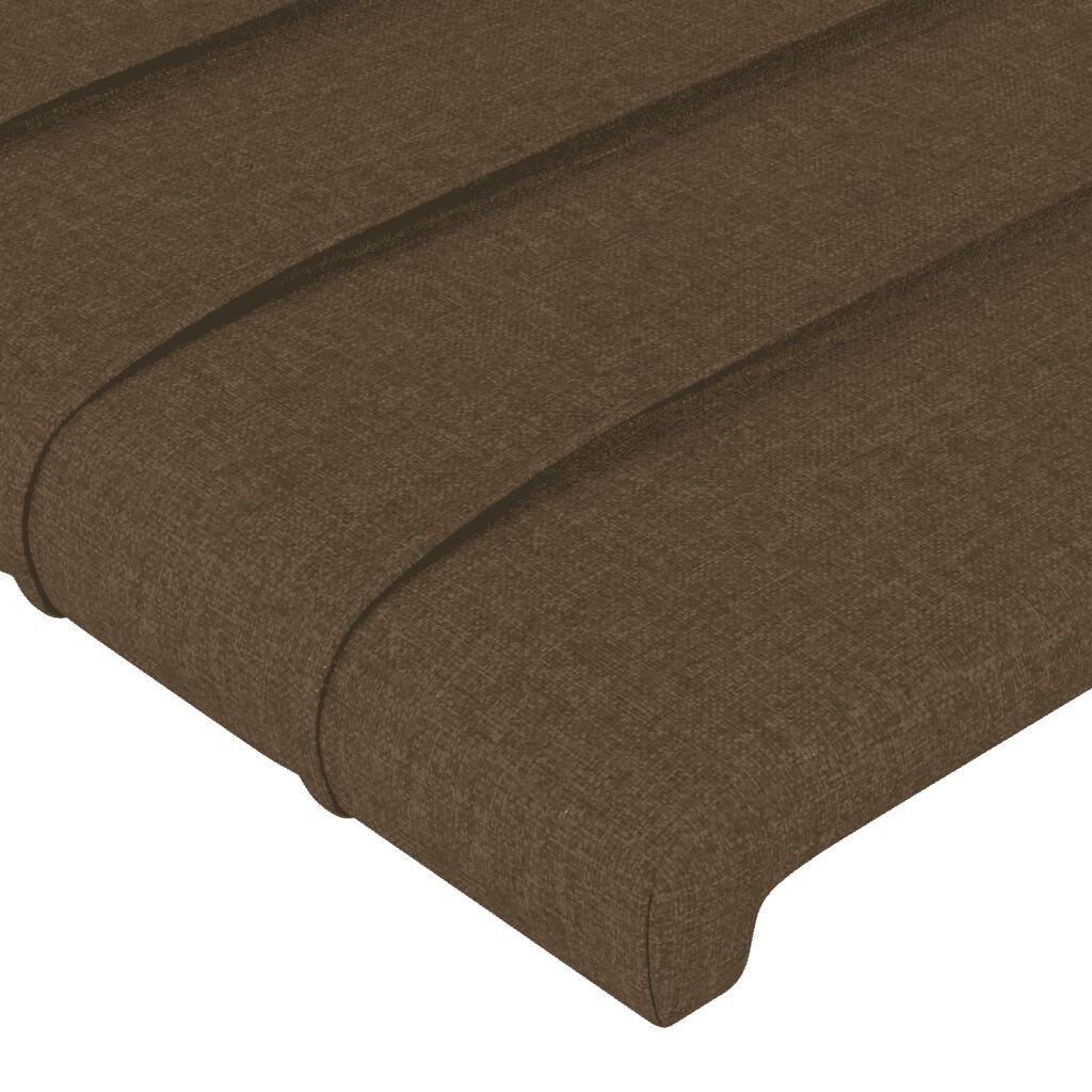 vidaXL Κρεβάτι Boxspring με Στρώμα Σκούρο Καφέ 100x200 εκ. Υφασμάτινο