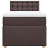vidaXL Κρεβάτι Boxspring με Στρώμα Σκούρο Καφέ 80x200 εκ. Υφασμάτινο
