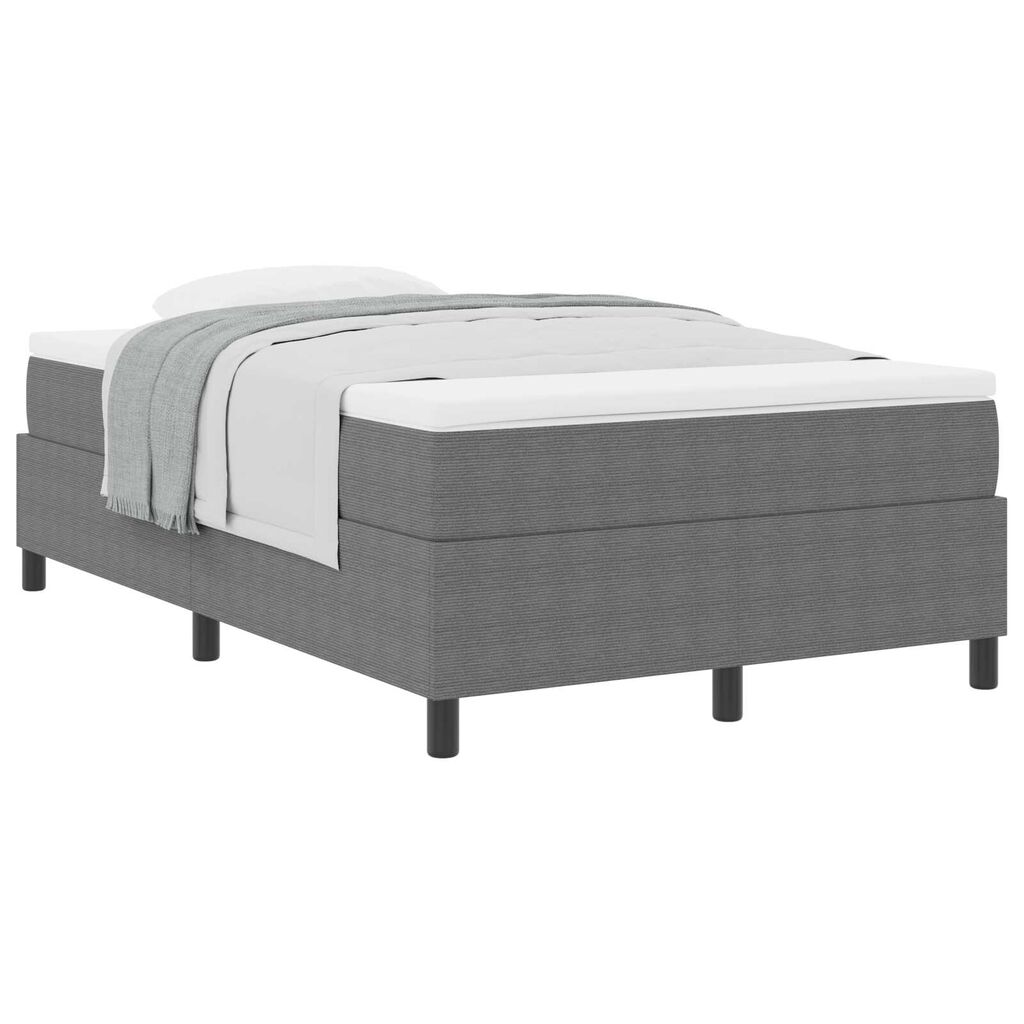vidaXL Κρεβάτι Box Spring με Στρώμα σε Ανοιχτό Γκρι - 120 x 200 εκ βελουτέ ύφασμα