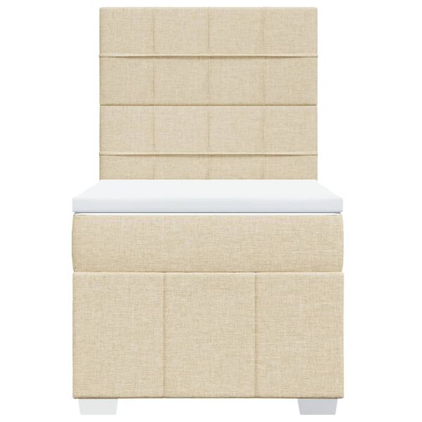 vidaXL &Kappa;&rho;&epsilon;&beta;ά&tau;&iota; Boxspring &mu;&epsilon; &Sigma;&tau;&rho;ώ&mu;&alpha; &Kappa;&rho;&epsilon;&mu; 90x200 &epsilon;&kappa;.&Upsilon;&phi;&alpha;&sigma;&mu;ά&tau;&iota;&nu;&omicron;