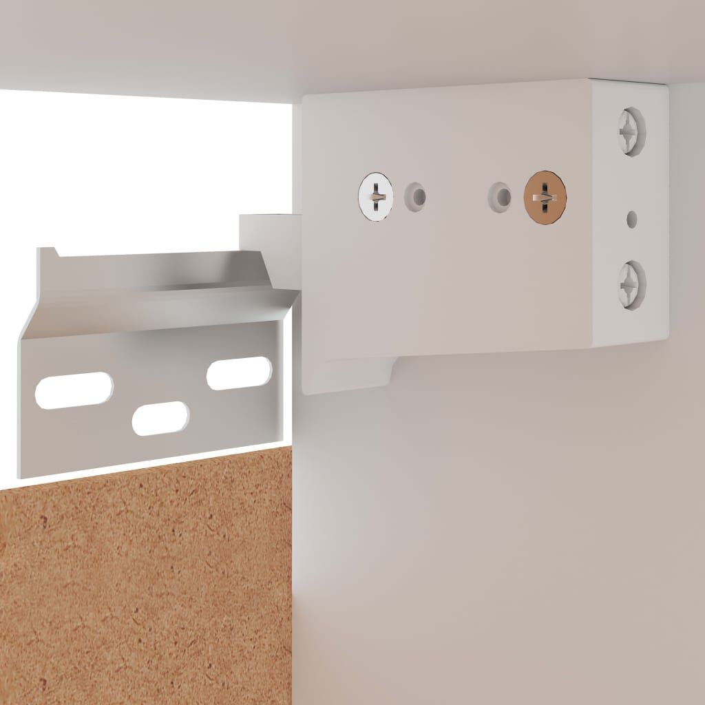 vidaXL Ντουλάπι Γωνία Κρεμαστό Lyon Γυαλ. Γκρι 57x57x60εκ. από