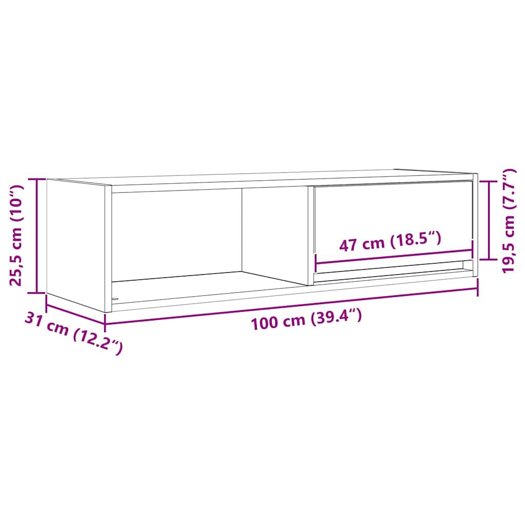 vidaXL Έπιπλα Τηλεόρασης 2 τεμ. 100x31x25,5 εκ Επεξεργασμένο Ξύλο