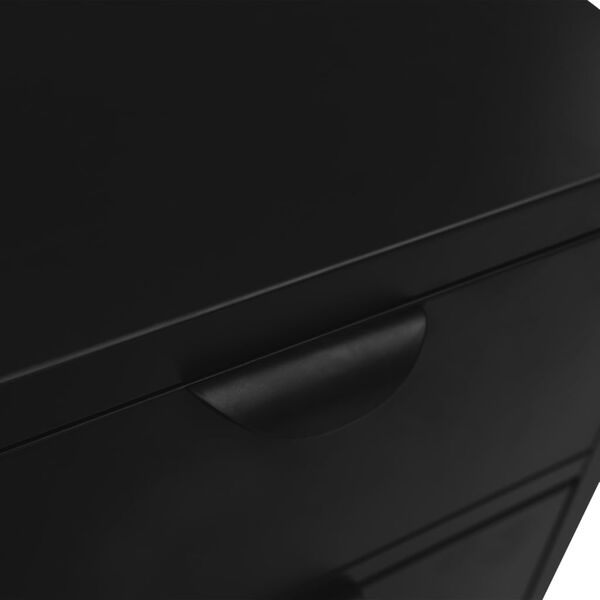 vidaXL Μπουφές Μαύρος 75 x 35 x 70 εκ. από Ατσάλι και Ψημένο Γυαλί