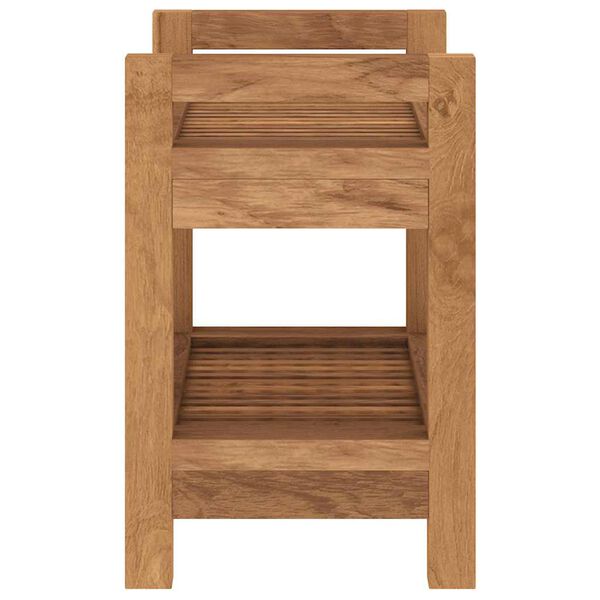 vidaXL Τραπέζι Βοηθητικό Μπάνιου 45 x 30 x 45 εκ. από Μασίφ Ξύλο Teak