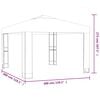 vidaXL Κιόσκι με Διπλή Οροφή Taupe 3 x 3 x 2,7 μ. 180 γρ/μ²