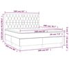 vidaXL &Kappa;&rho;&epsilon;&beta;ά&tau;&iota; Boxspring &mu;&epsilon; &Sigma;&tau;&rho;ώ&mu;&alpha; & LED &Kappa;&rho;&epsilon;&mu; 160x200 &epsilon;&kappa;. &Upsilon;&phi;&alpha;&sigma;&mu;ά&tau;&iota;&nu;&omicron;