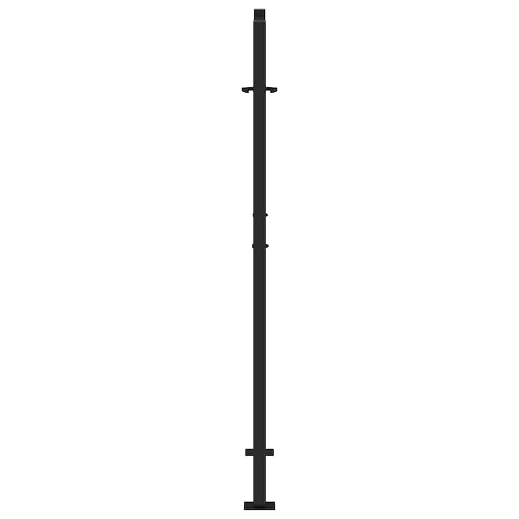 vidaXL Garden Gate Μαύρη 105x155 cm Σχέδιο Ατσάλινο Φωτιστικό