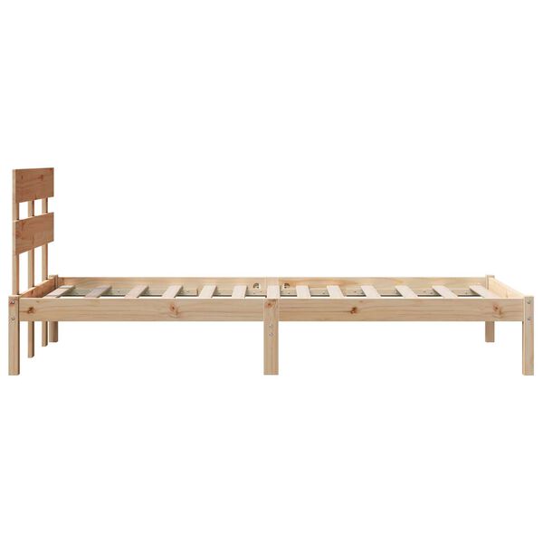 vidaXL Σκελετός Κρεβατιού Καφέ 100 x 200 cm Μασίφ ξύλο πεύκου