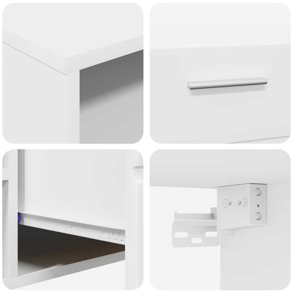 vidaXL Ντουλάπι TV με ράφι Λευκό 150 x 39 x 30 εκ Επεξεργασμένο ξύλο