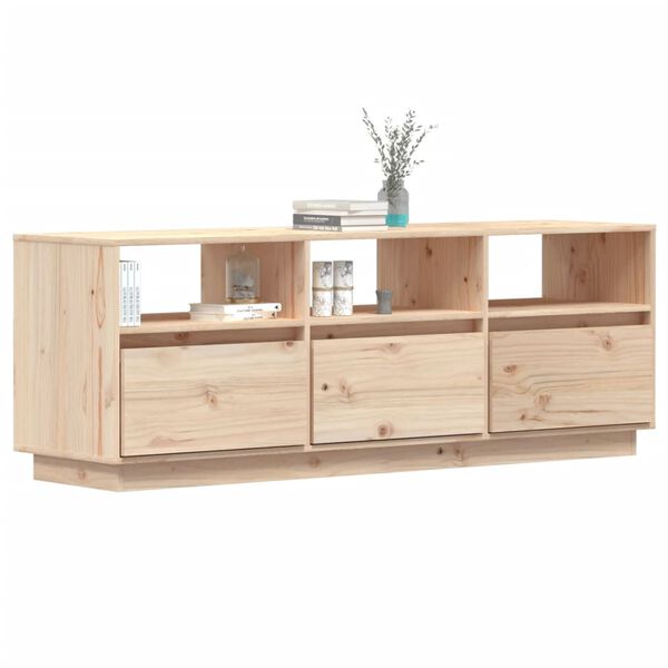 vidaXL Έπιπλο Τηλεόρασης 140 x 37 x 50 εκ. από Μασίφ Ξύλο Πεύκου