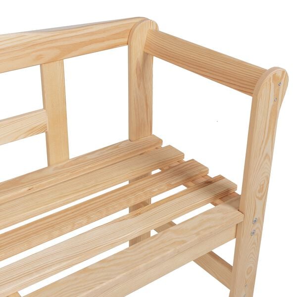 vidaXL Εξωτερικός Πάγκος 119 x 76 x 44 εκ. από Στερεό Πεύκο