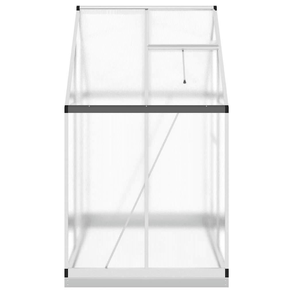 vidaXL Θερμοκήπιο με Πλαίσιο Βάσης Ασημί 169x114x202 εκ. Αλουμίνιο