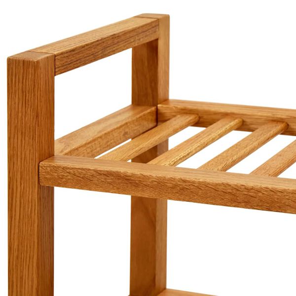 vidaXL Παπουτσοθήκη με 5 Ράφια 50 x 27 x 100 εκ. από Μασίφ Ξύλο Δρυός