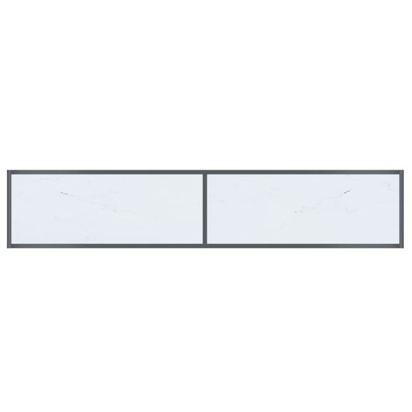 vidaXL Τραπέζι Κονσόλα Λευκό 180 x 35 x 75,5 εκ. από Ψημένο Γυαλί
