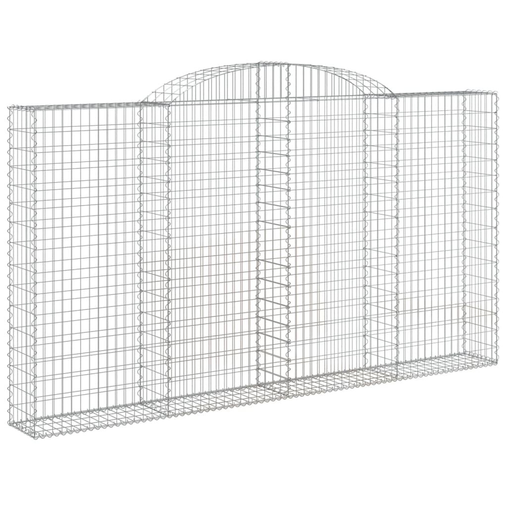 vidaXL Συρματοκιβώτια Τοξωτά 12 τεμ. 300x30x160/180 εκ. Γαλβαν. Ατσάλι