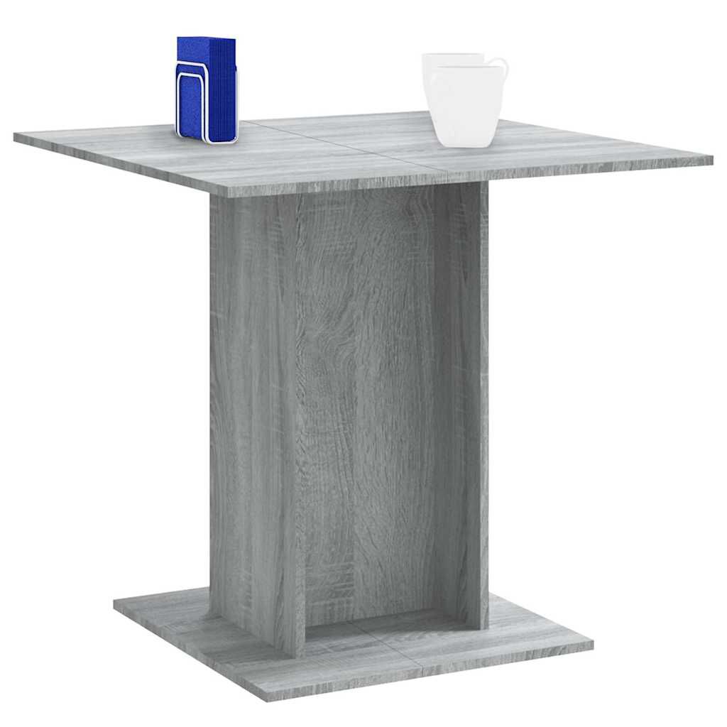 vidaXL Τραπεζαρία Γκρι Sonoma 80x80x75 εκ. από Επεξεργασμένο Ξύλο