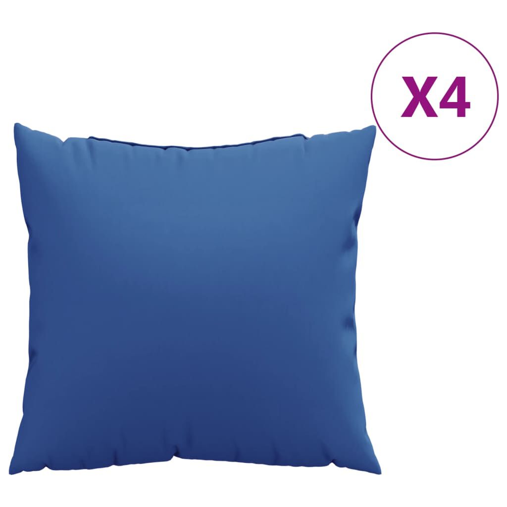 vidaXL Μαξιλάρια Καναπέ 4 τεμ. Μπλε Ρουά 50x50 εκ. Υφασμάτινα