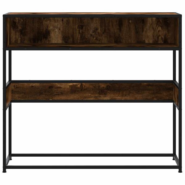 vidaXL Τραπέζι Κονσόλα Καπνιστή Δρυς 90x35x80 εκ. Επεξεργασμένο Ξύλο