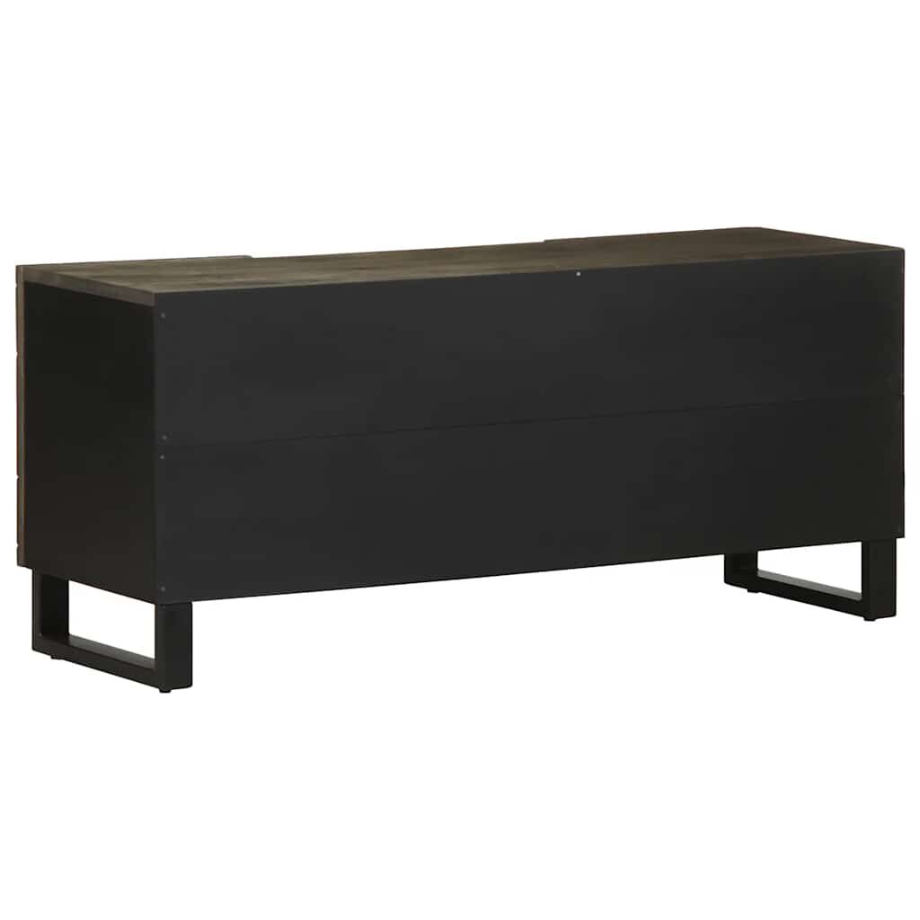 vidaXL Έπιπλο Τηλεόρασης Μαύρο 105 x 33 x 46 εκ. από Μασίφ Ξύλο Μάνγκο