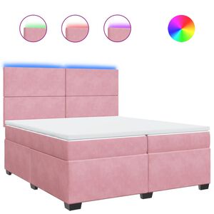 vidaXL &Kappa;&rho;&epsilon;&beta;ά&tau;&iota; Boxspring &mu;&epsilon; &Sigma;&tau;&rho;ώ&mu;&alpha; &Rho;&omicron;&zeta; 200x200 &epsilon;&kappa;. &Beta;&epsilon;&lambda;&omicron;ύ&delta;&iota;&nu;&omicron;