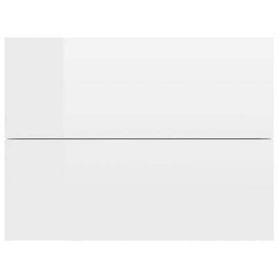 vidaXL Κομοδίνο Γυαλιστερό Λευκό 40 x 30 x 30 εκ. από Μοριοσανίδα