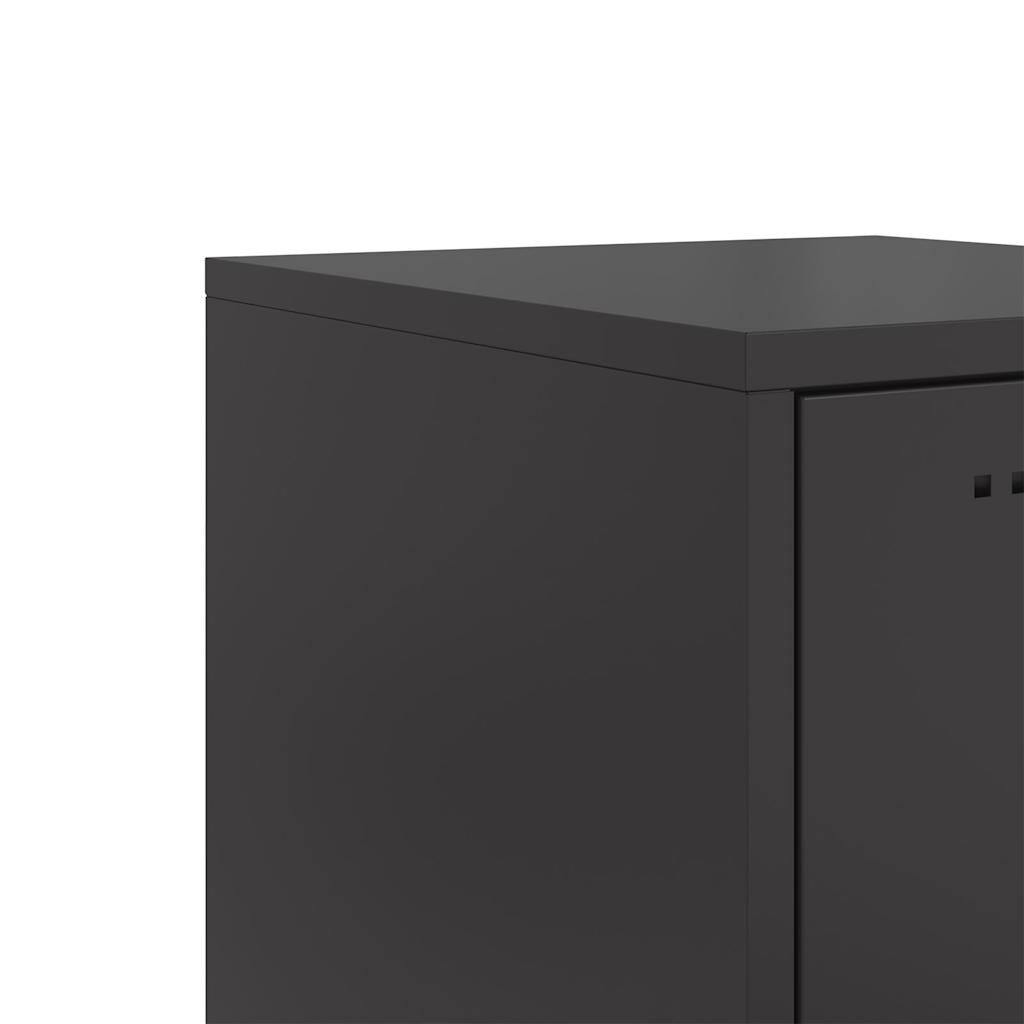 vidaXL Μπουφές Μαύρος 36x39x123 εκ. από Ατσάλι