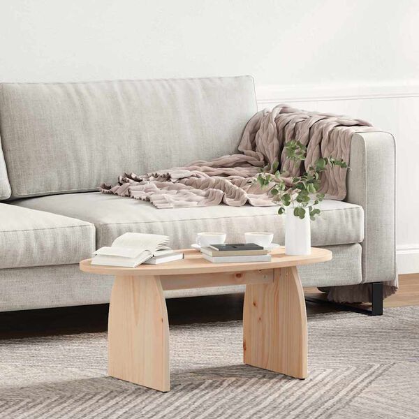vidaXL Τραπεζάκι σαλονιού Φυσικό 80 x 40 x 35 cm Μασίφ ξύλο πεύκου