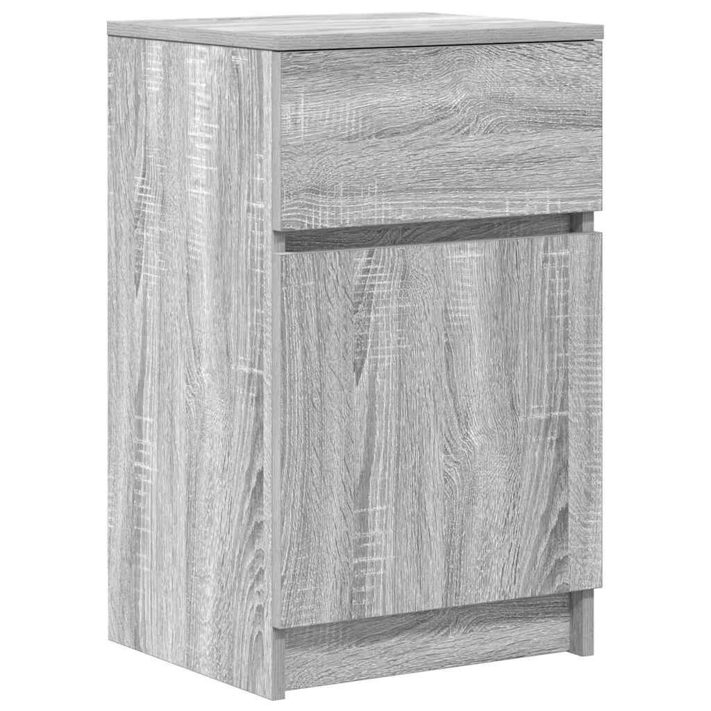 vidaXL Κομοδίνο Γκρι Sonoma 39x35x65 εκ. από Επεξεργασμένο Ξύλο