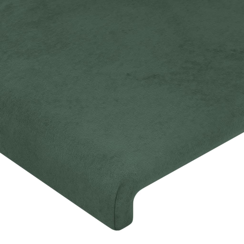 vidaXL Κεφαλάρι με Πτερύγια Σκούρο Πράσινο 93x16x78/88 εκ. Βελούδινο