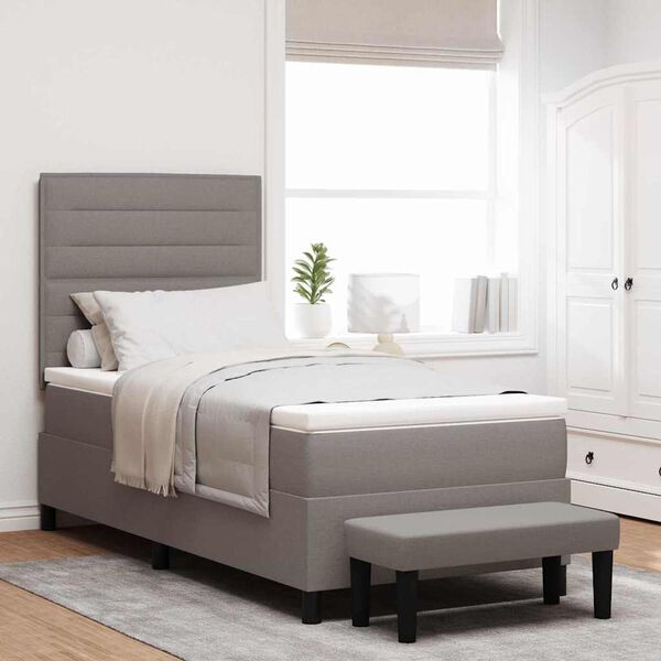 vidaXL &Kappa;&rho;&epsilon;&beta;ά&tau;&iota; &mu;&epsilon; &epsilon;&lambda;&alpha;&tau;ή&rho;&iota;&alpha; &mu;&epsilon; &sigma;&tau;&rho;ώ&mu;&alpha; Taupe 100 x 200 cm ύ&phi;&alpha;&sigma;&mu;&alpha;