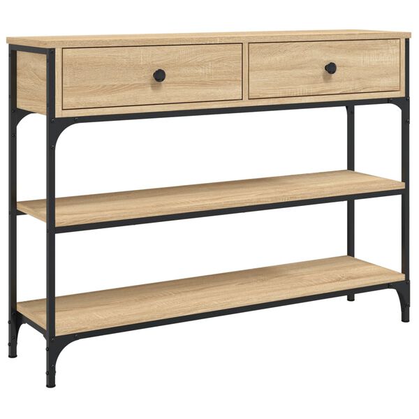 vidaXL Τραπέζι Κονσόλα Sonoma Δρυς 100x25x75 εκ. Επεξεργασμένο Ξύλο