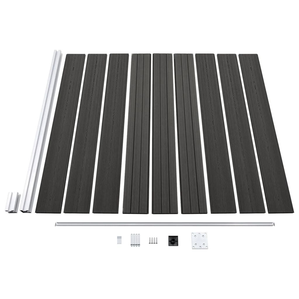 vidaXL Πάνελ Περίφραξης Γκρι 175 x 186 εκ. από WPC