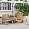 vidaXL Κήπου Καρέκλες με Τραπέζι 3 pcs Μπεζ 45 x 45 x 40 cm