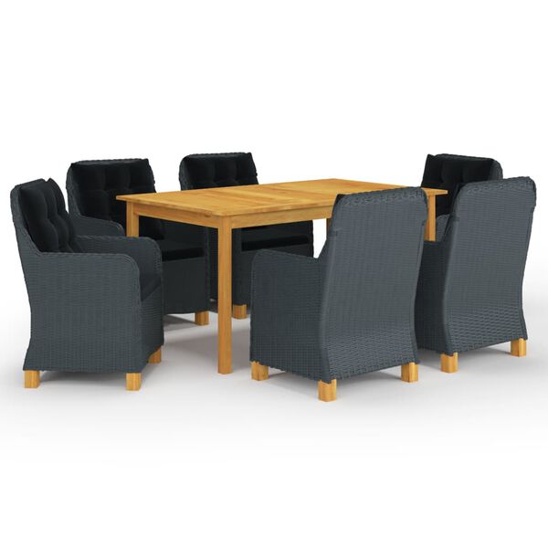 vidaXL &Sigma;&epsilon;&tau; &Tau;&rho;&alpha;&pi;&epsilon;&zeta;&alpha;&rho;ί&alpha;&sigmaf; &Kappa;ή&pi;&omicron;&upsilon; 7 &Tau;&epsilon;&mu;&alpha;&chi;ί&omega;&nu; &Sigma;&kappa;&omicron;ύ&rho;&omicron; &Gamma;&kappa;&rho;&iota;