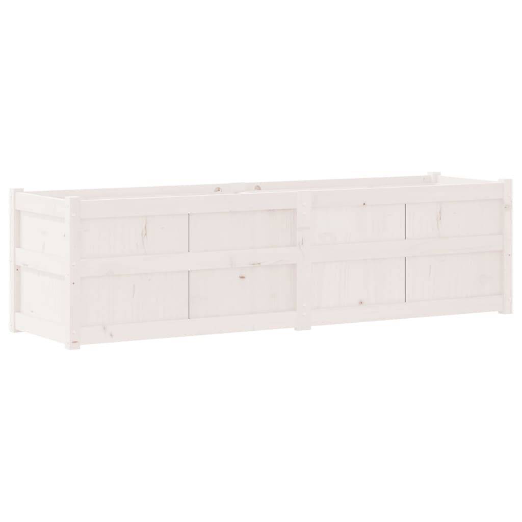 vidaXL Ζαρντινιέρα Λευκή 180x50x50 εκ. από Μασίφ Ξύλο Πεύκου