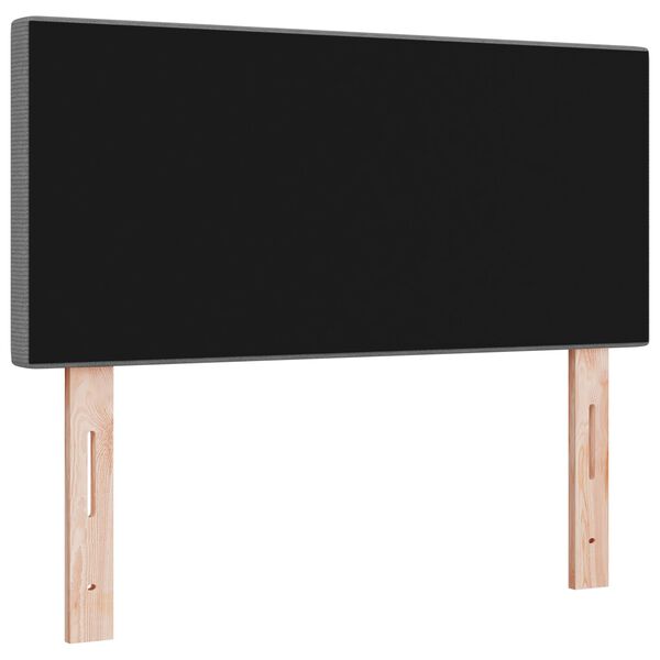 vidaXL LED κεφαλάρι με φώτα λωρίδας LED Ανοιχτό γκρι 80 cm ύφασμα