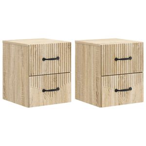 vidaXL &Tau;&omicron;ί&chi;&omicron;&upsilon; &Kappa;&rho;&epsilon;&mu;&alpha;&sigma;&tau;ό &Kappa;&omicron;&mu;&omicron;&delta;ί&nu;&omicron; 2 pcs Sonoma &Delta;&rho;&upsilon;&sigmaf; 34,5 x 33 x 40 &epsilon;&kappa;