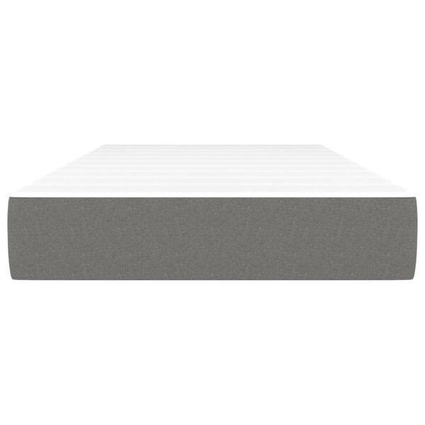 vidaXL Στρώμα με Pocket Springs Σκούρο Γκρι 100x200x20 εκ. Υφασμάτινο