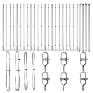 vidaXL Στύλος Περιφράξεων Άλλο 26 pcs Γκρι 3,2 x 3,2 x 90 εκ Ατσάλι